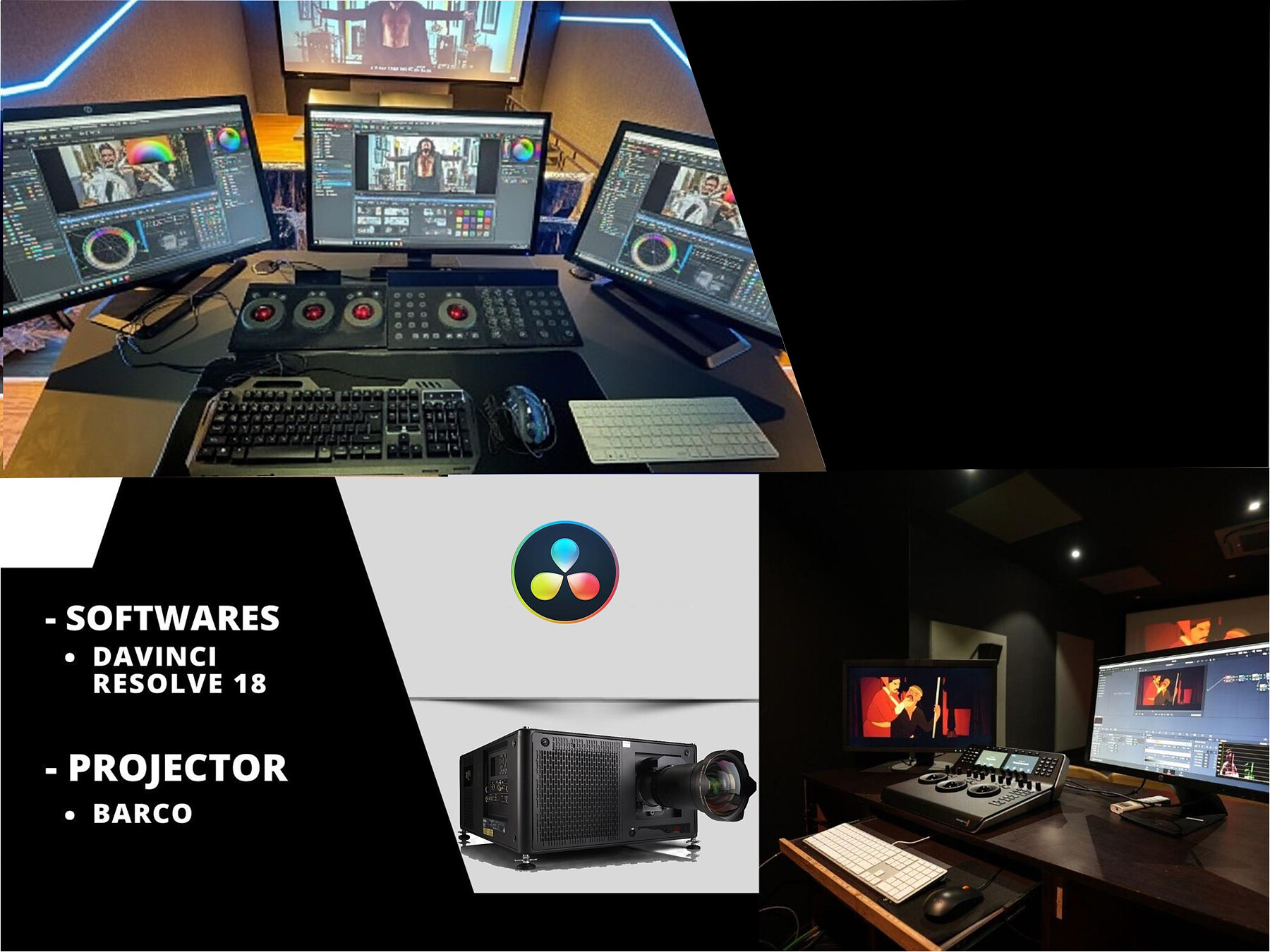 DaVinci Resolve colour grading suite
