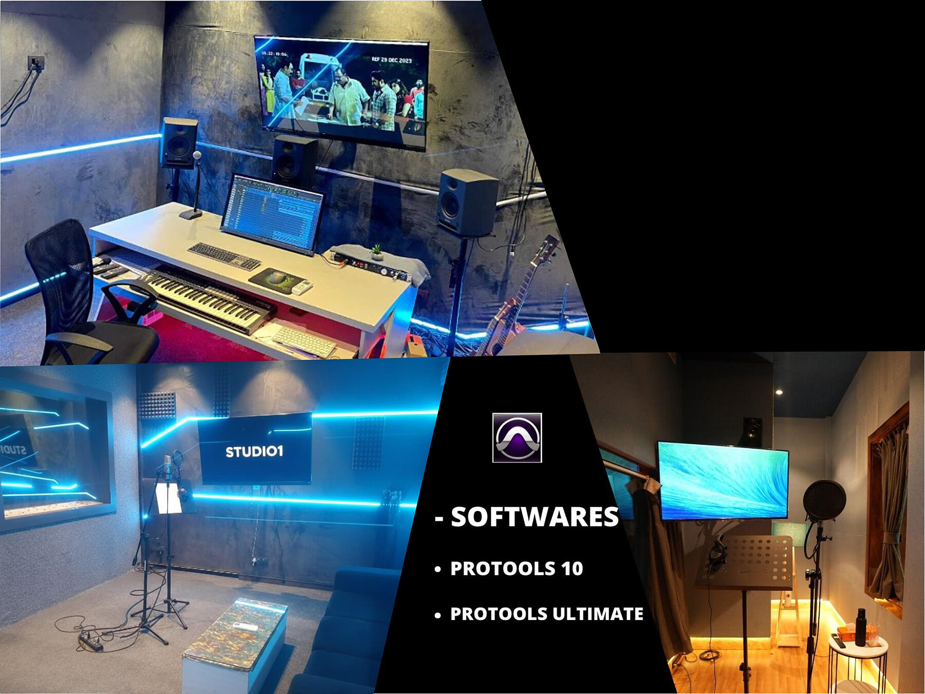 Dubbing and voice recording booth