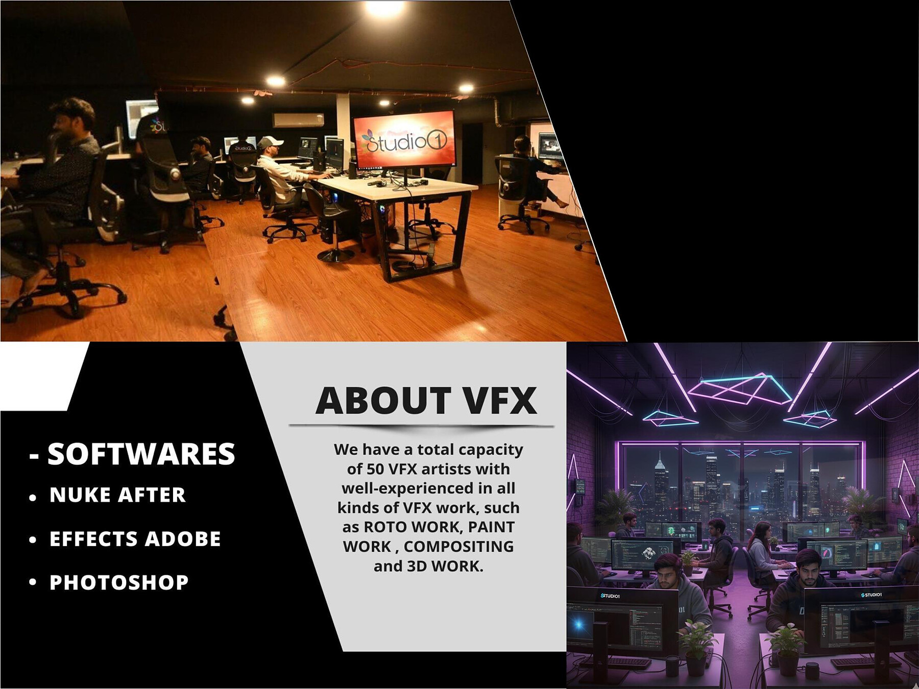 Studio1 VFX artists at work